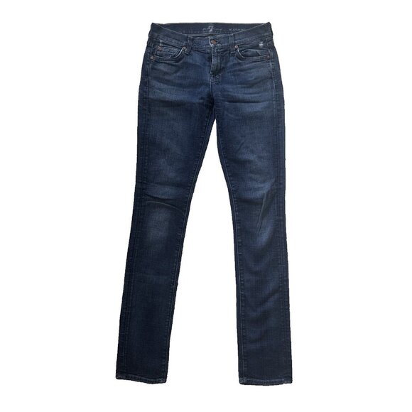 7 For All Mankind Roxanne Women's Jeans Size 25 medium wash 33 inseam - Picture 1 of 12